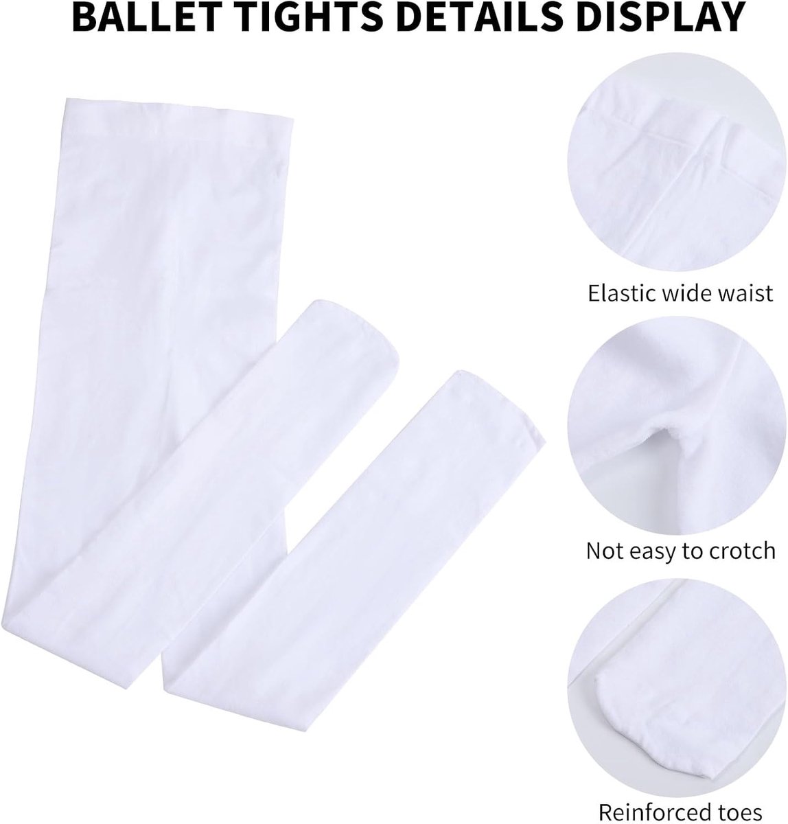 2 paar 40D balletpanty's voor meisjes danspanty op voet