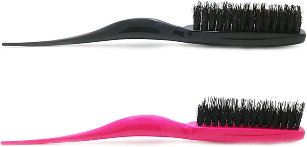 Haarborstel, Sularpek Teasing Boar Hair Brush - Premium Haarborstel met Houten Handvat voor Lang, Boar Bristle Brush borstelharen， Dik, Krullend, Golvend, Droog of Beschadigd Haar
