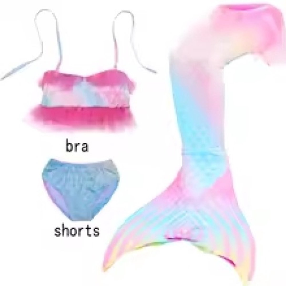 Zeemeerminstaarten Ariel zeemeermin badpak bikini badpak Halloweenkostuum Monovin feestcadeau Warmwaterbron