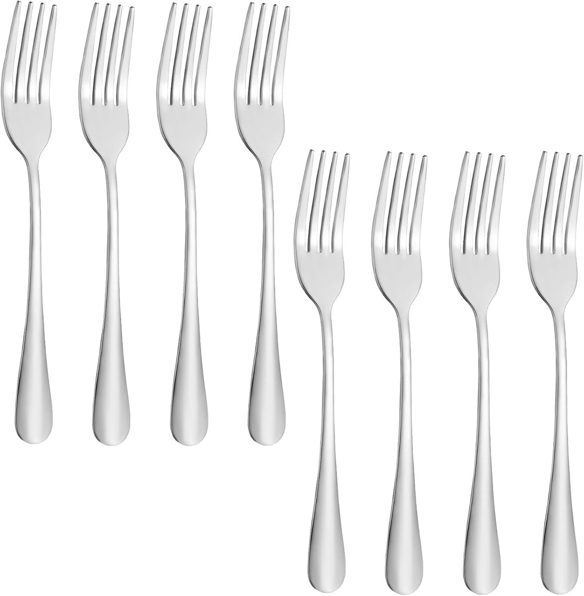 8 Stuks 17cm Tafelvork Set, Voedselveilige Roestvrijstalen Bestekvorken, Metalen Vork, Bestek Dessertvork Voor Thuiskeuken Of Eetgelegenheid