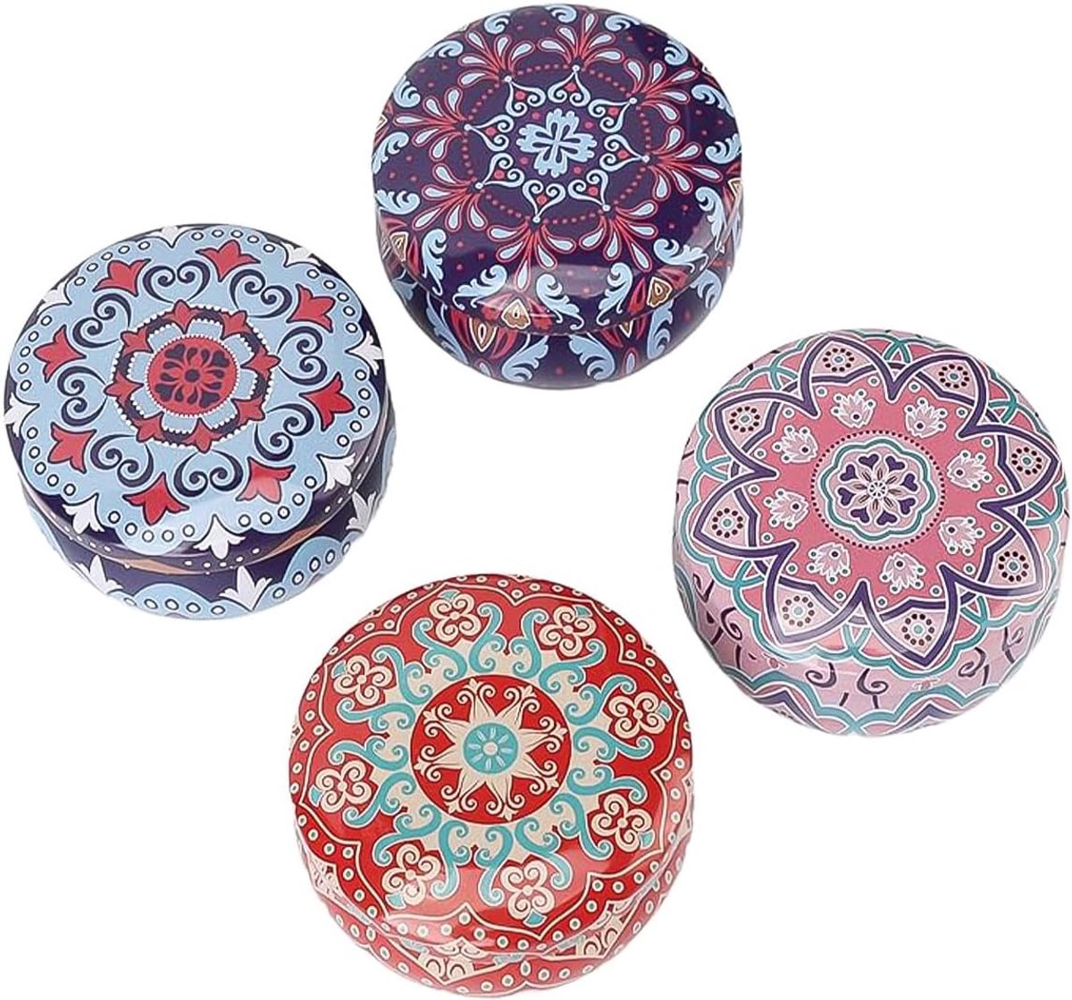 Cadeauset met 4 geurkaarsen, natuurlijke sojawas, citroen, vanille, lavendel, voor aromatherapie-massage, anti-stress, yoga