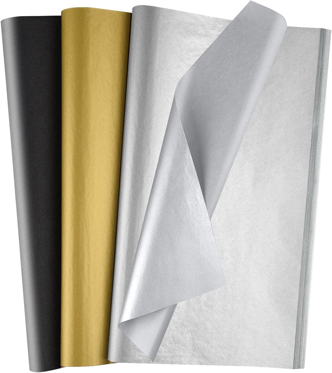 60 vellen zwart goud tissuepapier met veelkleurige kunst voor cadeauverpakking in bulk voor DIY afstuderen verjaardag bruiloft vakantie knutselen decor feestfestival (50 x 37 cm / 20 x 14,5