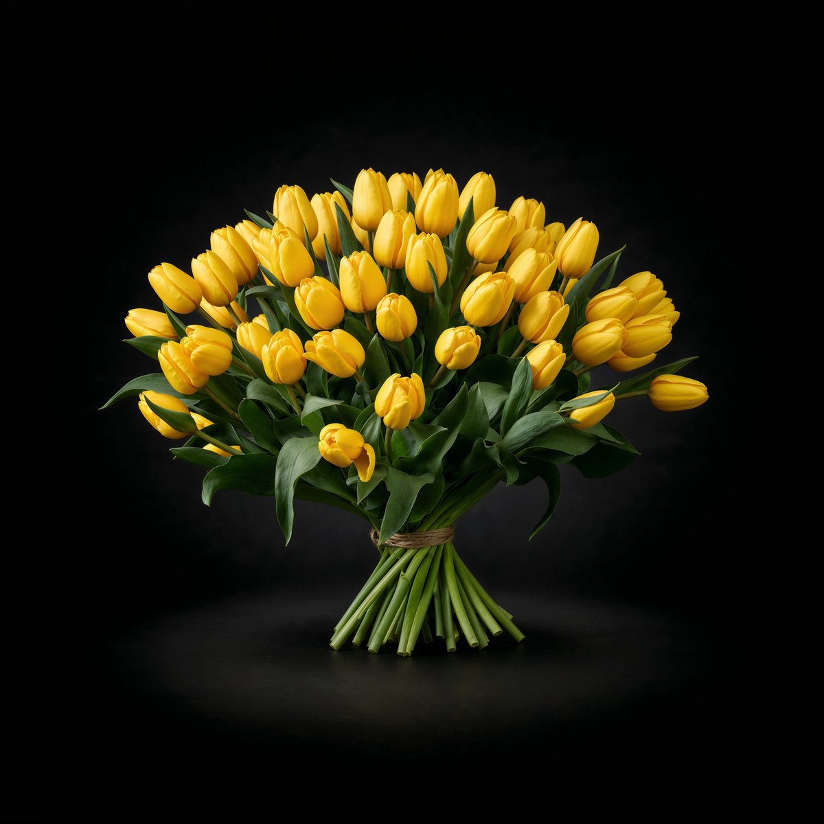 Boeket van 50 Prachtige gele tulpen - van BOLT Amsterdam - Vers, direct uit eigen kwekerij - Lang vaasleven - Gratis thuis bezorgd
