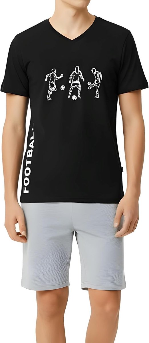 Jongenspyjama, zachte single jersey van 100% katoen en met broek in bermuda-vorm