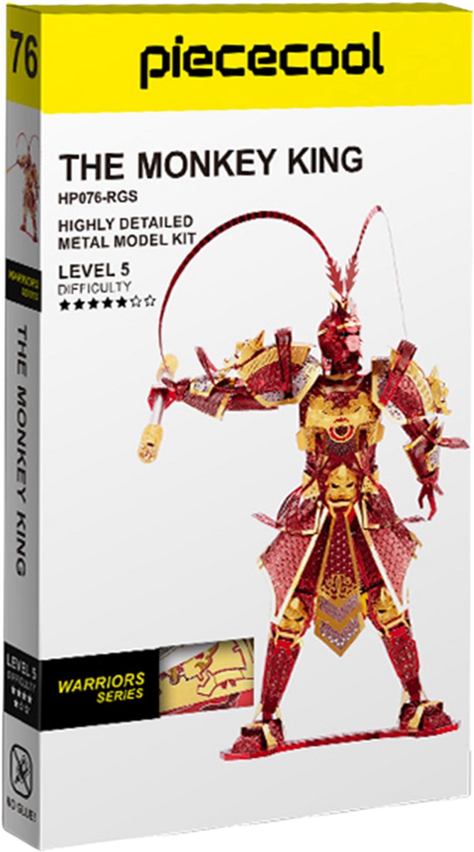 PIECECOOL - The Monkey King - Geronimo Games - Hobby - Metalen Model - Level 5 - 3D puzzel - Highly detailed - Color - 166 stukjes