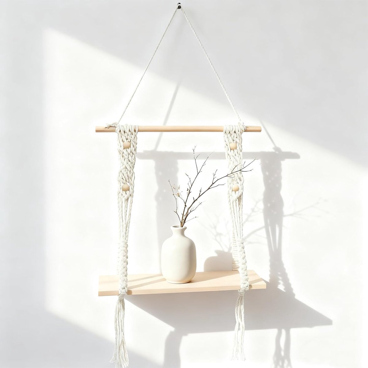Wandplank Hout Boho Hangplank Natuurlijk