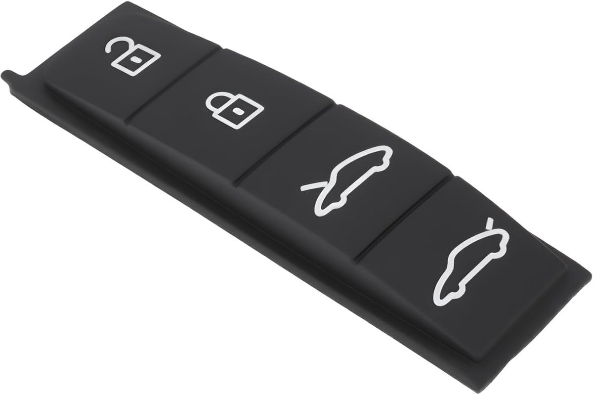 4 knoppen toetsenbord ondersteuning - zwart leer - verhoogt levensduur sleutel - passend voor Porsche Taycan 2019-2023 - ShopVlot