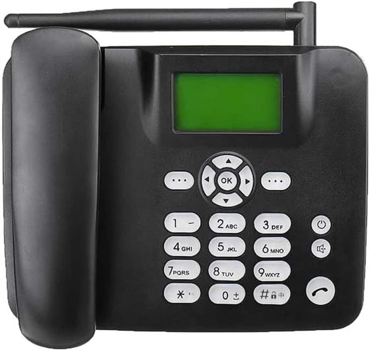 Vaste telefoon, 4G, tafeltelefoonhouder, GSM 850/900/1800/1900 MHZ, simkaart, draadloze telefoon met antenne, radio, wekker, SMS-functie, voor thuis, callcenter en kantoor