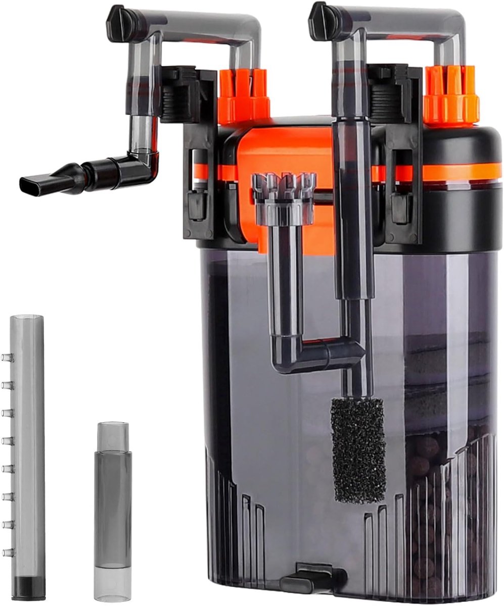SnelShoppen - Hang On Back Filter voor Aquarium 8W - Stil Externe Filter met Eendebek Nozzle en Verstelbare Waterstroom - Geschikt voor 150-225L Tank