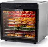 Luxuriq Voedseldroger - Dehydrator 8 laags - Droogoven - 8 Siliconen matjes - 24-Uurs Timer - Led-bedieningspaneel - Gratis receptenboekje - 700 Watt