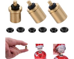 Set van 3 gasadapters voor Thermacell cartridge - Voor butaangastank - Tank voor gasfles - Voor kamperen, wandelen