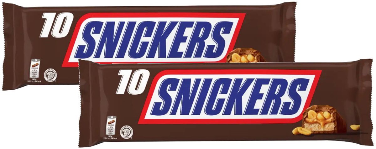 Snickers - Chocoladereep - Multipack - 1000g (2x500g) - 20 (2x10) Repen