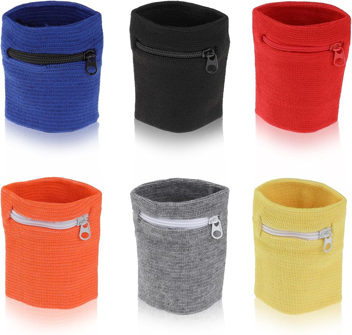 Polstas, 6 stuks: tas, armband, portefeuille, sportpolstas met ritssluiting, voor outdoor, hardlopen, fietsen en andere sporten
