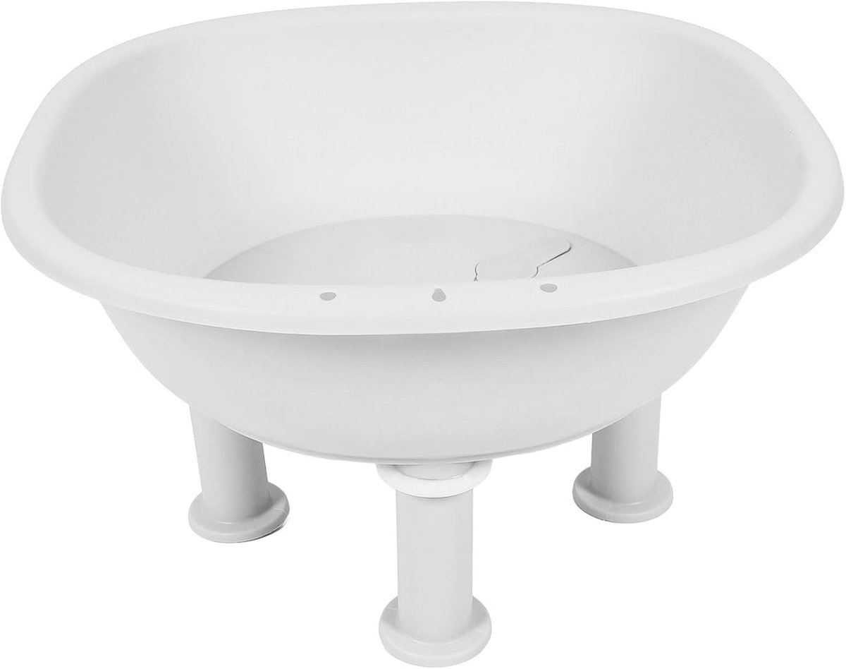 Sitz-badzitje voor Postpartumverzorging Aambei Antislip Diepere Kom Verzegelde Afvoeruitlaat Hanggat Sitz-bad (WHITE)