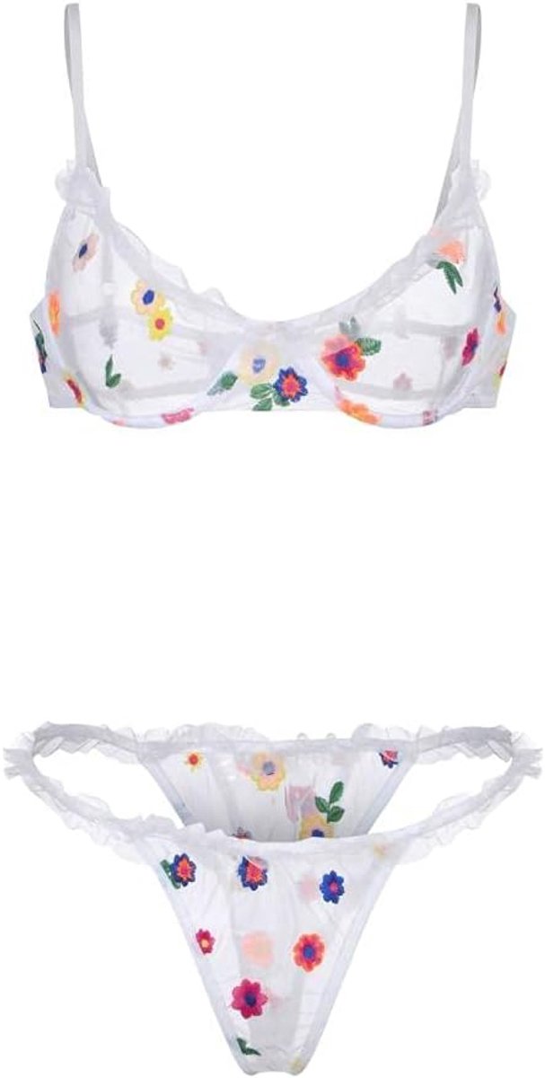 Sexy dames erotische lingerie Vrouwen Lingerie Kanten Transparante Beha String Sexy Kostuum Sets