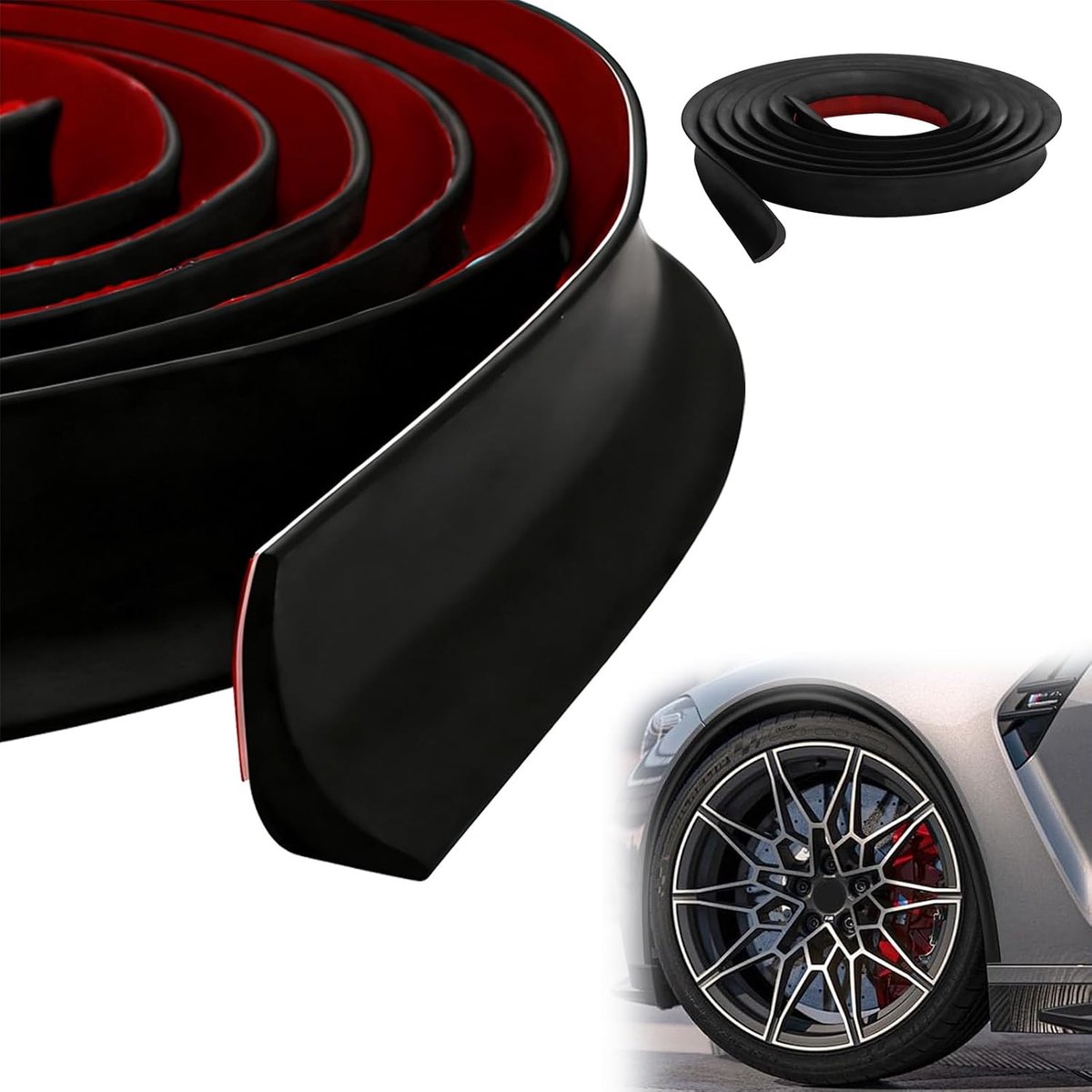 Universeel, wielkastenbeschermers, autowiel fender verlenging vorming flares, voor auto-beschermer en decoratie, 3m