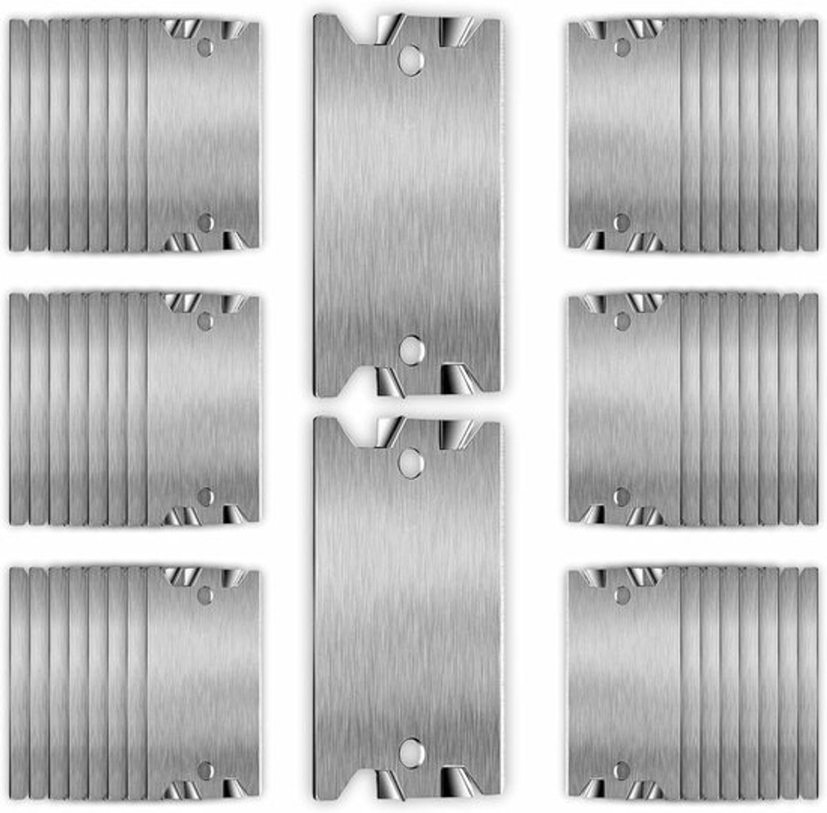 200 Stuks Nagelplaten voor Noppen - Stalen Veiligheidsplaten voor Sanitair en Bedrading - 1,5 x 2,5 Inch Kabelbeschermers