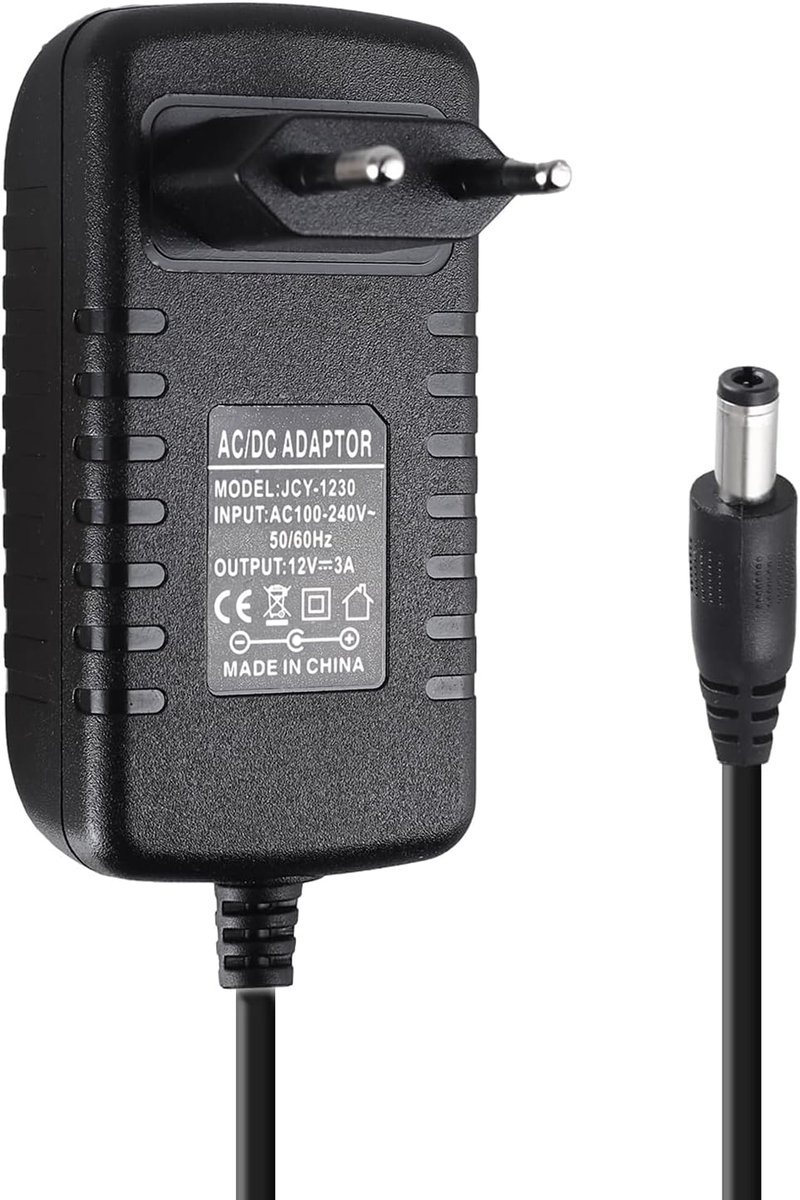 12V 3A voedingsadapter universele transformator AC 110-240V naar DC 12V 3A 36W adapter schakelende voeding Euro-stekkervoeding voor LED-stripverlichting, router, CCTV-camera