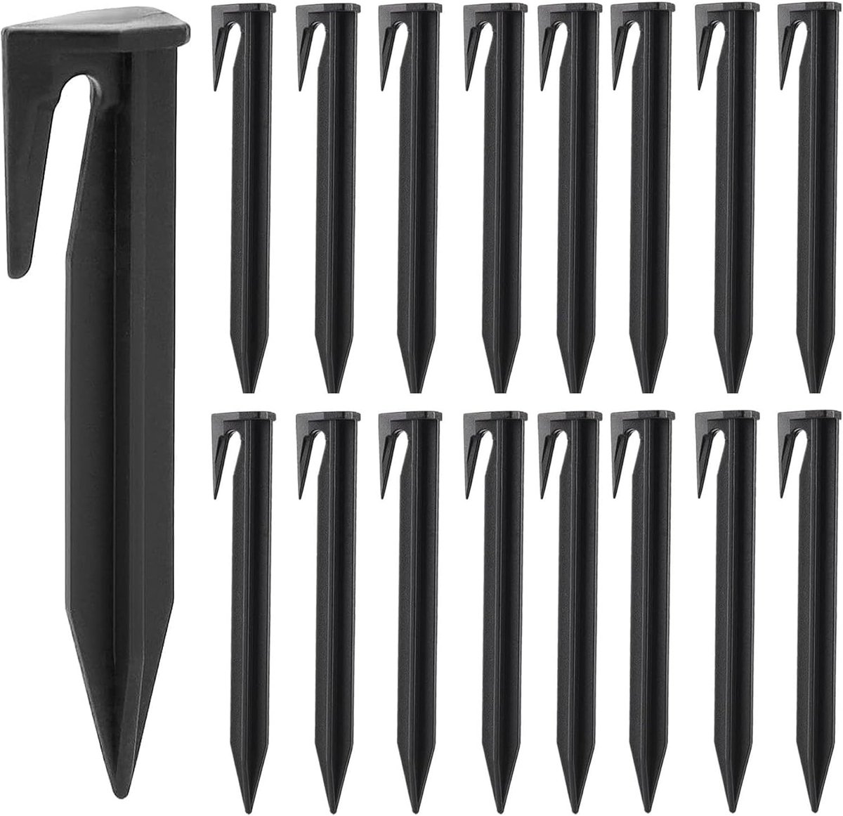 100 stuks haringen voor robotmaaier, begrenzingskabel, grasmaaieraccessoires, grondankers, haringen, grondpennen, spijkers voor robotmaaier, begrenzingsdraad, tent, camping, compatibel met Worx