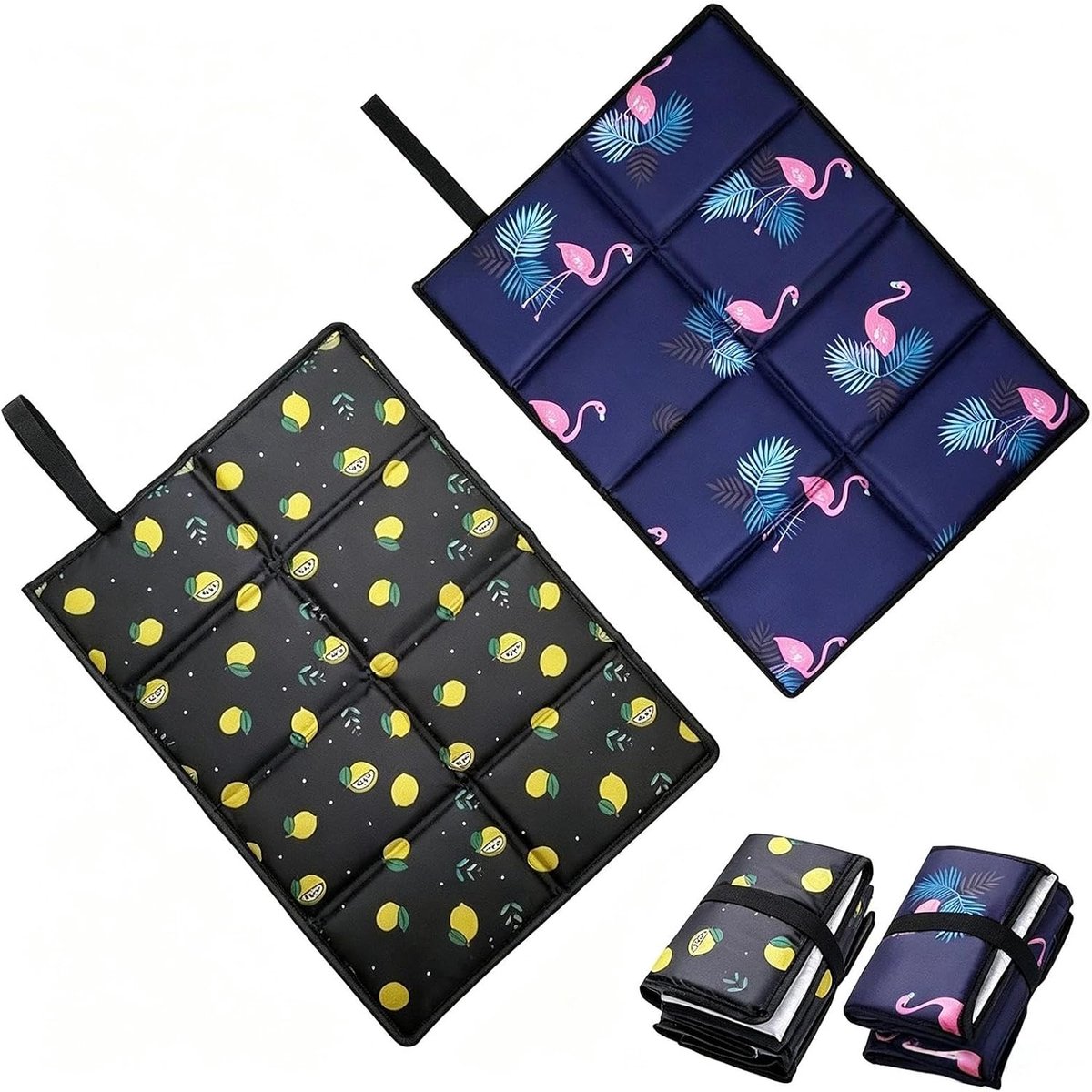 2 stuks zitkussens voor kinderen, opvouwbaar, waterdicht, draagbaar zitkussen, outdoor, voor buiten, speelplaats, tuin, stadion, jacht, camping, wandelen, picknick