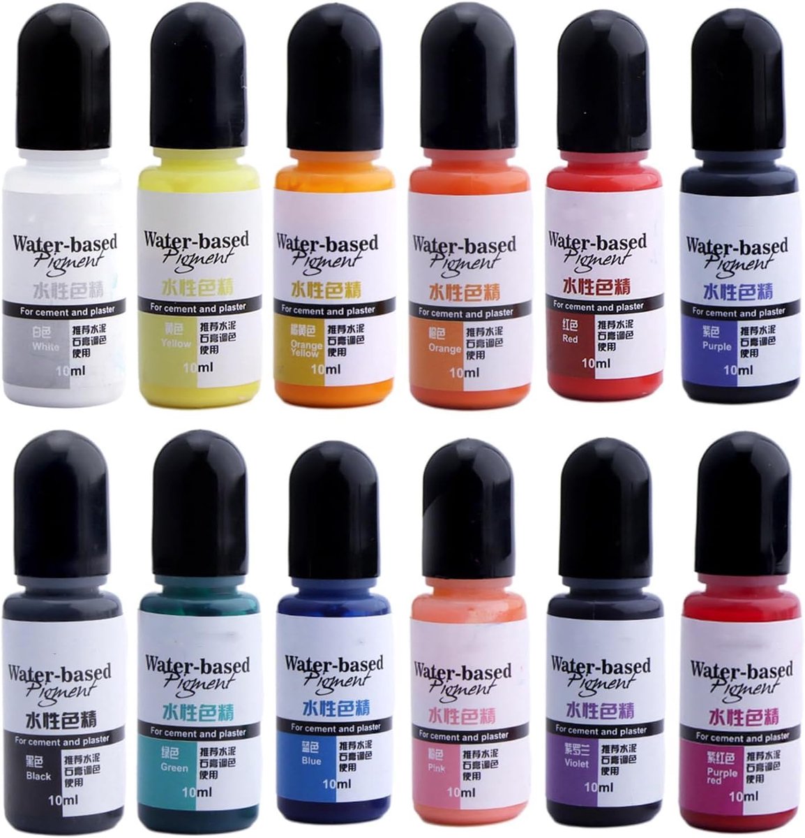Pigmentcement op basis van water die Rood Geel Zwart Groen Blauw Vloeibaar Verf Gipspigment Kleurengips pigment kleuren