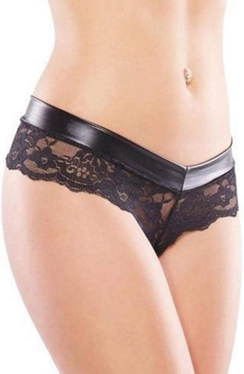 Lingeriesets dames Sexy Dames Ondergoed Lingerie Kanten Slipje Verleiding Lederen Onderbroek Erotische Porno Dames Kostuums-Black_XXL