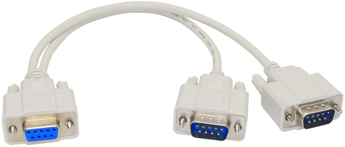 30 cm DB9 Y Splitter Kabel DB9 9 Pin 1 Vrouwelijke ale naar 2 Mannelijke Rs232 Seriële Splitter Adapter Rechtdoor Kabel KANGPING voor Sluit Verschillende Seriële Interface Apparaten