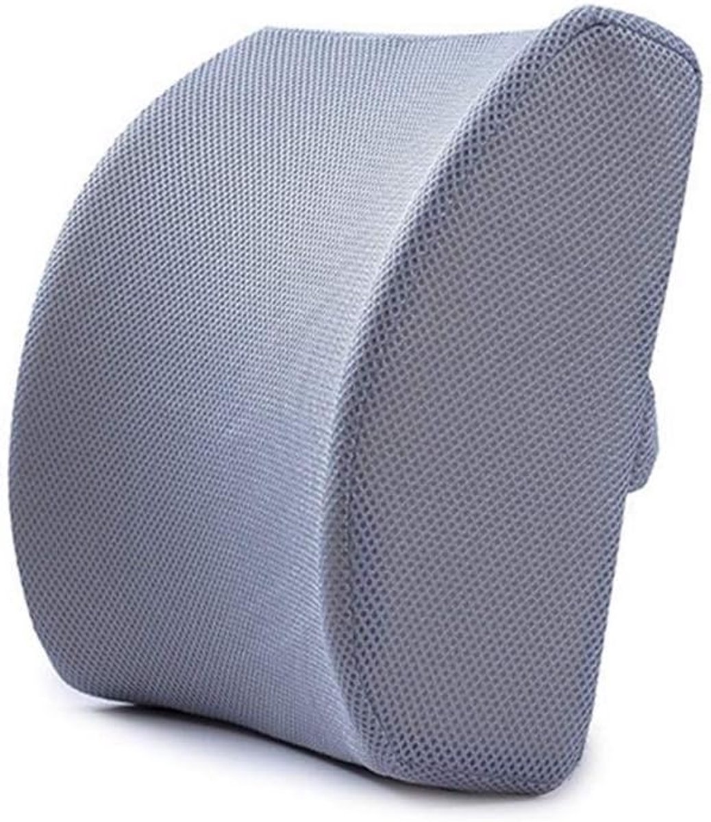Memory Foam lendensteun Ademende Healthcare Taille Kussen Travel Pillow Car Seat thuiskantoor Pillows pijn verlichten (Color Name : YK008 Gray)