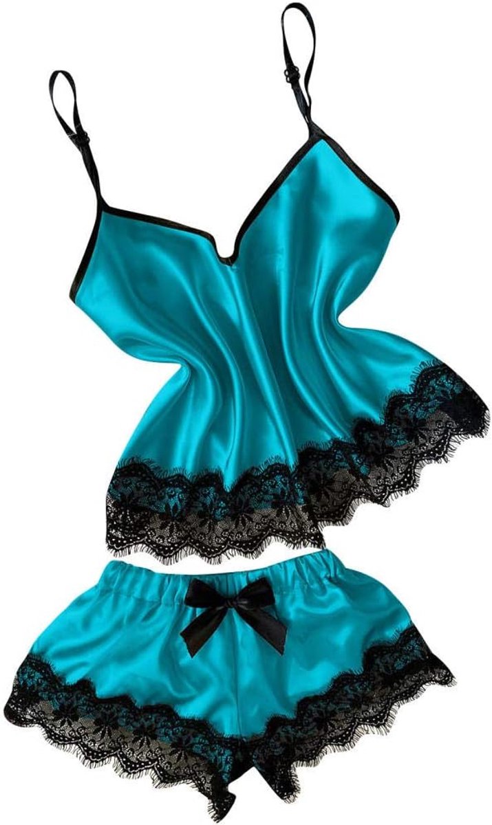Sexy kanten nachthemd bretels sexy lingerie vrouwen petticoat lingerie pyjamaDames nachtkleding chique v-hals sexy vlek hemdje pyjama shorts set