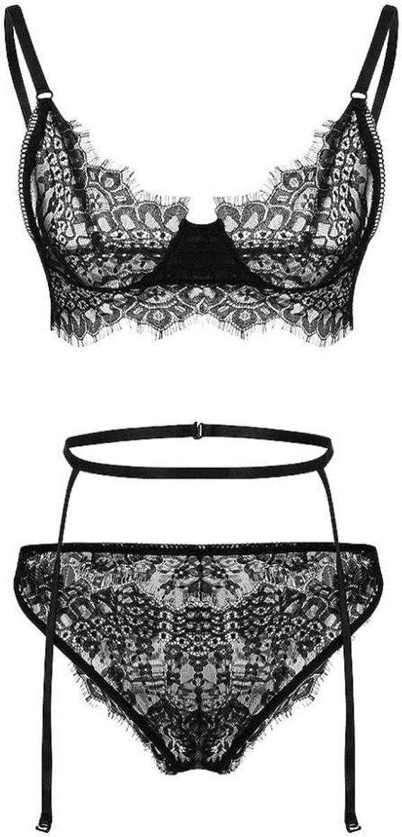 Bodystockings dames Vrouwen Erotische Lingerie Perspectief Kanten Kousenband Beha Porno Thong Verleiding Bondage Sexy Dames Nachtkleding Set