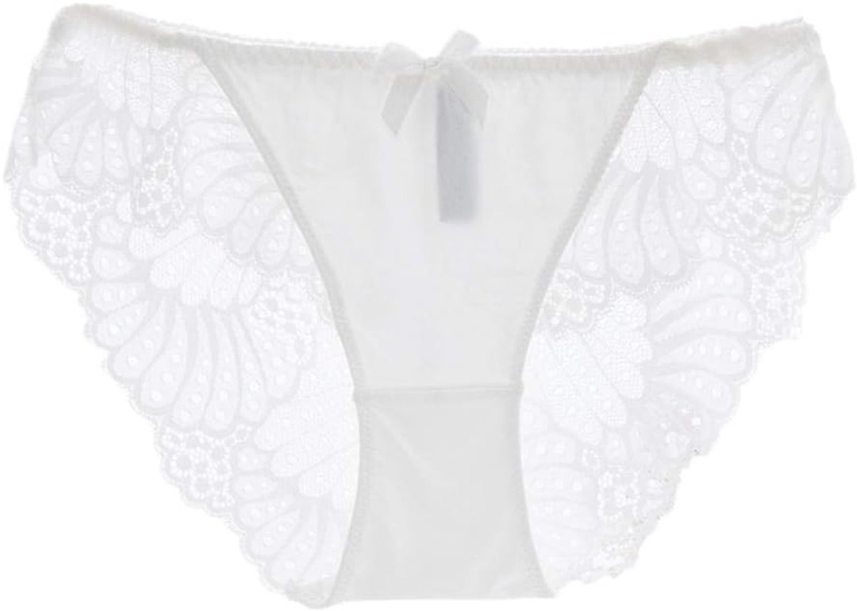 Lingerie & ondergoed Sexy Dames Lingerie Slipje Ondergoed Verleiding Perspectief Onderbroek Erotisch Ademend Porno-White_L
