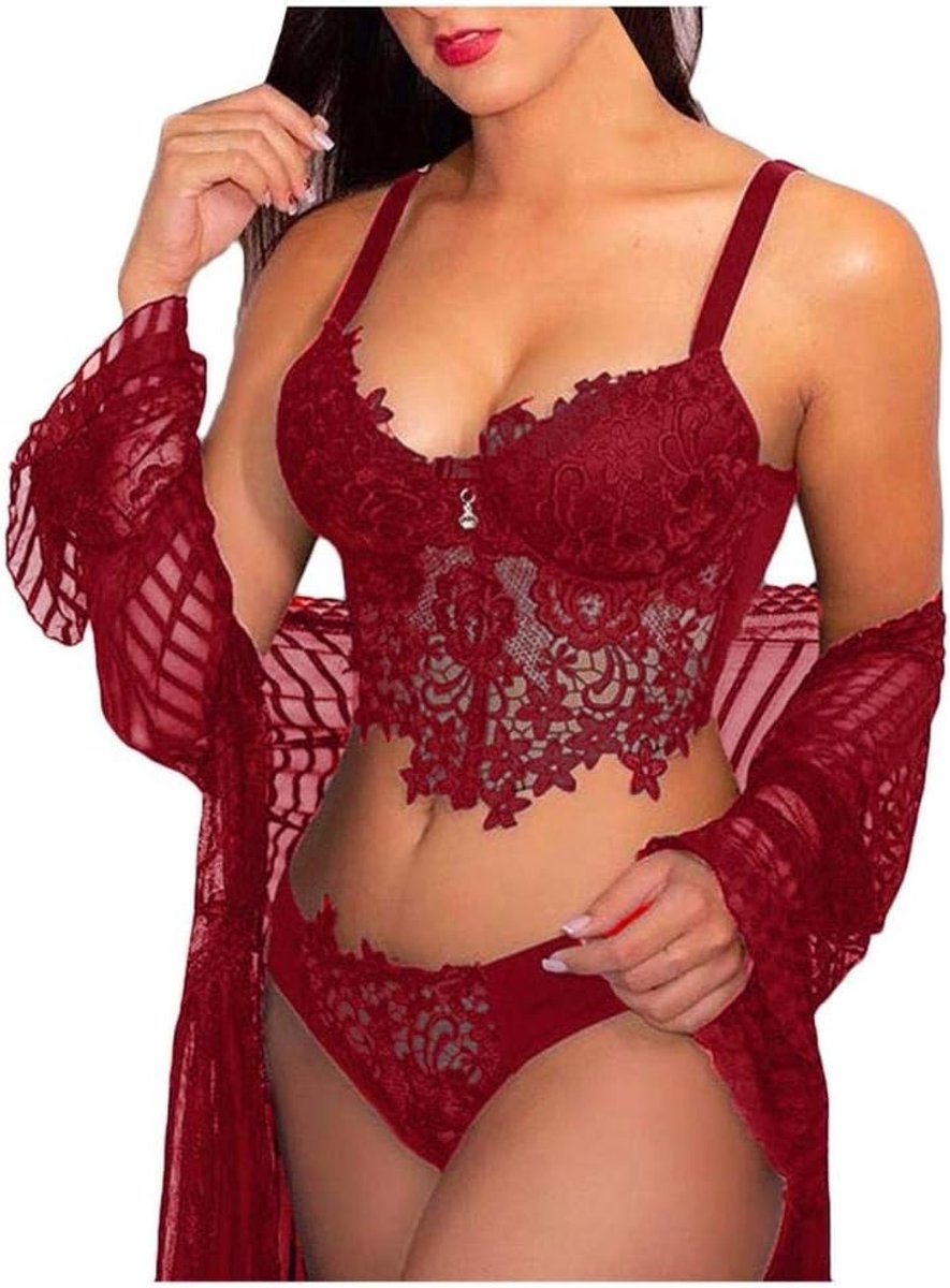 Lingerie Dameslingerie Vrouwen Kanten Lingerie Set Sexy Lingerie Beha Holle Ondergoed