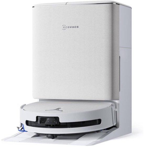 Ecovacs Deebot T90 Omni – Robotstofzuiger met dweilfunctie– 30.000 Pa – OZMO roller dweil –TruEdge 3.0 randreiniging –ZeroTangle 4.0 Anti-tangle –OMNI 2.0 station Zelfreinigend–AIVI 3D obstakelvermijding– Voor harde vloeren & tapijt–Wit–T80 Upgrade