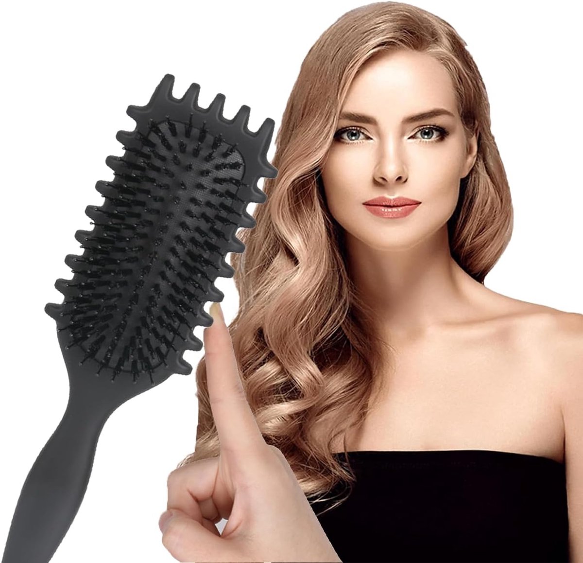 2024 Nieuwe Bounce Brush Curl Defining Krul Stylingborstel, Unisex (A)