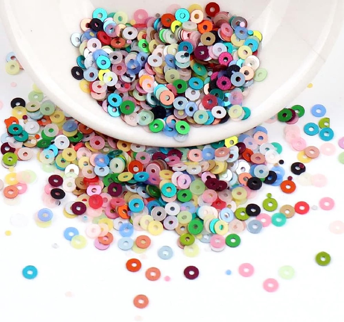 Pailletten voor knutselen, losse glanzende pailletten, glitter pailletten om op te naaien en op te rijgen voor DIY naaien, kunstnijverheid, huwelijksdecoratie, gemengde kleur 3mm