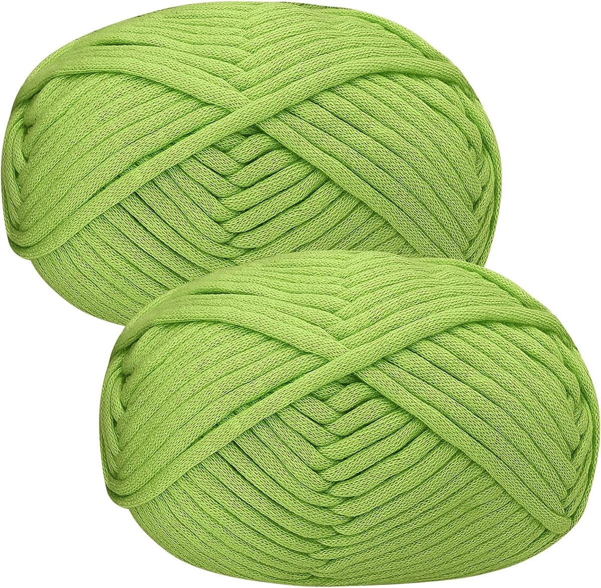 Grof garen om te haken, 2 x 50 g, zachte dikke wol voor beginners en amigurumi-projecten, gemakkelijk haken, starterskit, groen garen