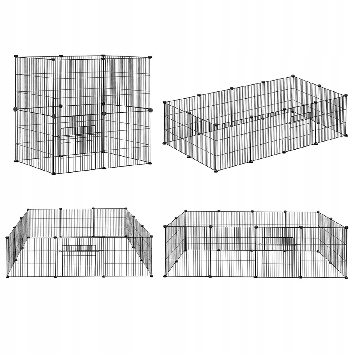 Dierenhok - Verblijf Voor Dieren - Puppyren - Hondenren - Hondenbench - 142x72x36cm - DIY - Draadgaas - Huisdieromheining - Voor Puppy's & Kittens & Konijnen & Hamsters thumbnail 5