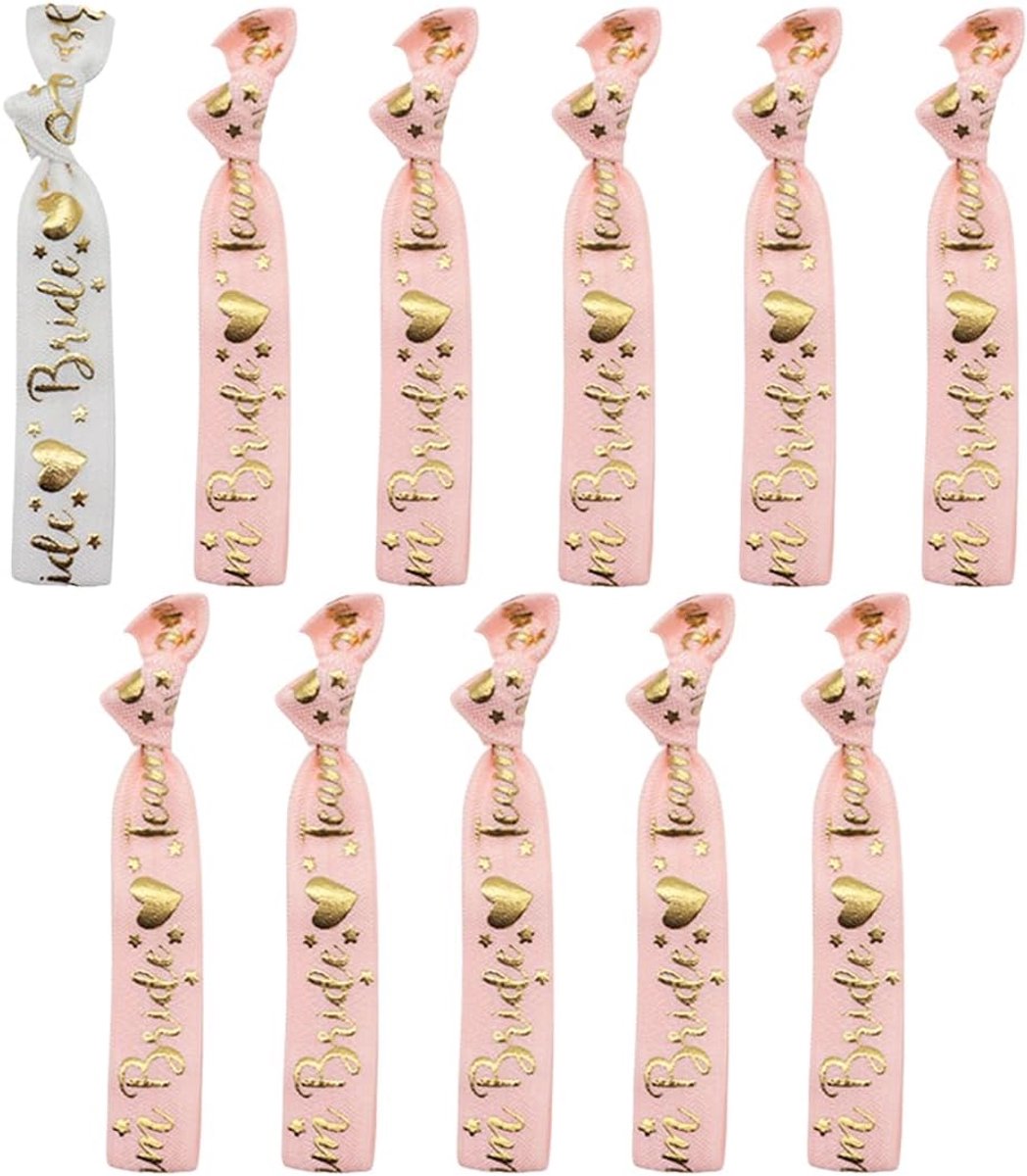 11 stuks armbanden met reliëf EVJF, vrijgezellenfeest voor jonge meisjes, armbanden voor toekomstige bruid en team van de bruid, accessoires EVJF en bruiloft, decoratie voor feest