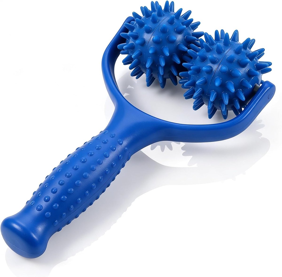 Massageroller met 2 massageballen, massageroller met noppen voor schouders, been, spieren, ontspannen