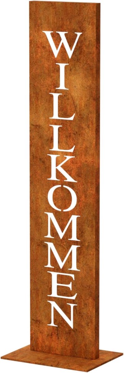 Metalen welkomstbord voor tuindecoratie, 71 cm, handgemaakt, weerbestendig, metalen bord, stijlvolle decoratie voor huisdeur, tuin, terras, bruiloft