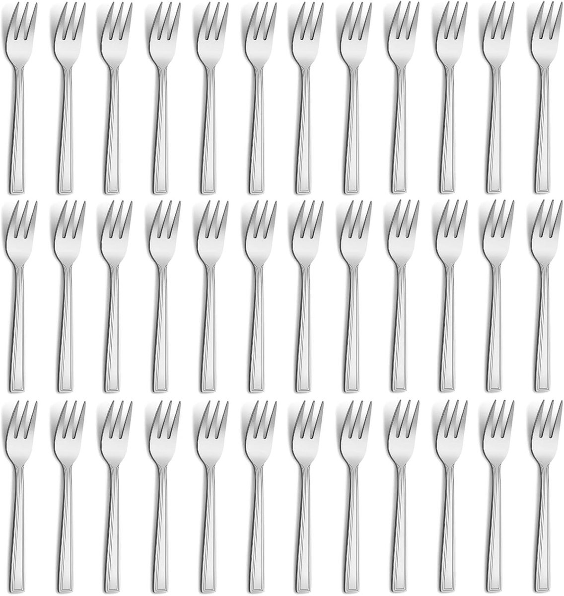 36 stuks, Hunnycook Kleine vorken Dessertvorken set, 15 cm roestvrijstalen vorken, taartvorken voor thuis/feest/restaurant, vaatwasbestendig