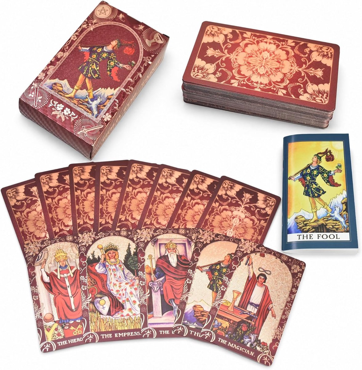 Tarotdeck, 78+2 Kaarten met Engelse Kleurengids