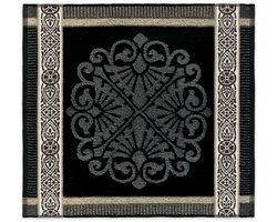 DDDDD - Rozet - Keukenset - 2 Keukendoeken en 2 Theedoeken - Katoen - Print - 60x65 cm & 50x55 cm - Badstof - Grijs