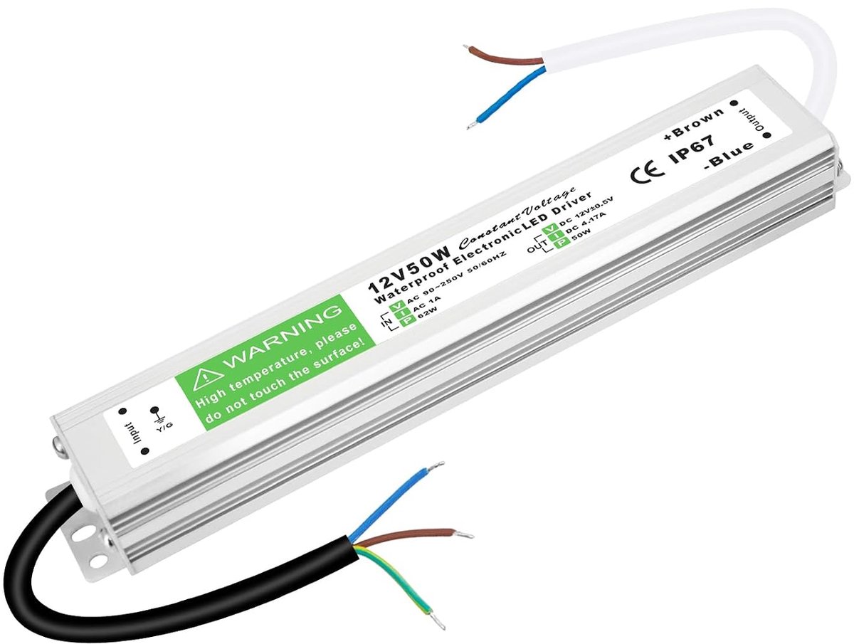 Power supply 12V 4.17A, 50W transformer 220V 12V, waterproof IP67 transformer AC to DC, LED driver constant voltage - ShopVlot