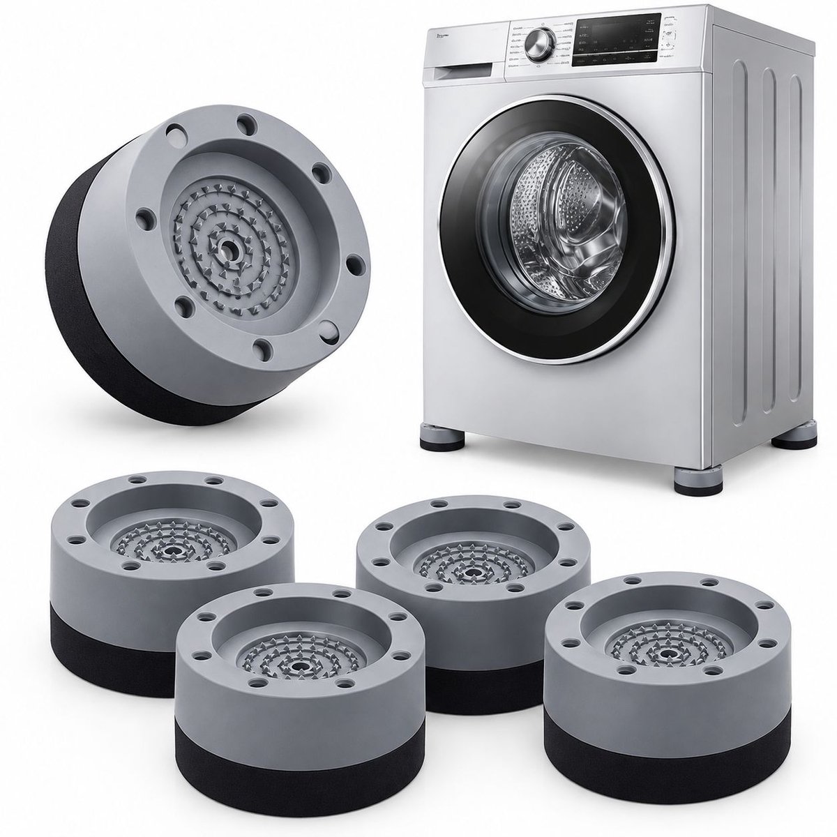 VHV - Universele antivibratie voetjes - 4 stuks - Antislip vibration dampers v - in de keuken