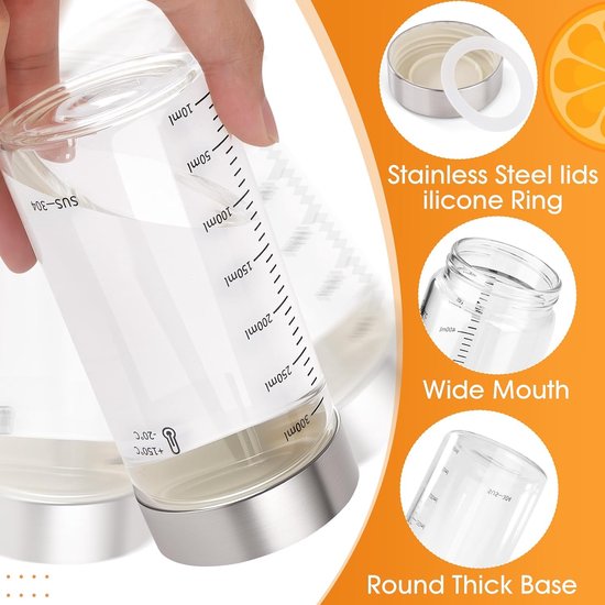 FoiiLiio 4 pcs glass bottles to fill 500ml - ShopVlot — afbeelding 2