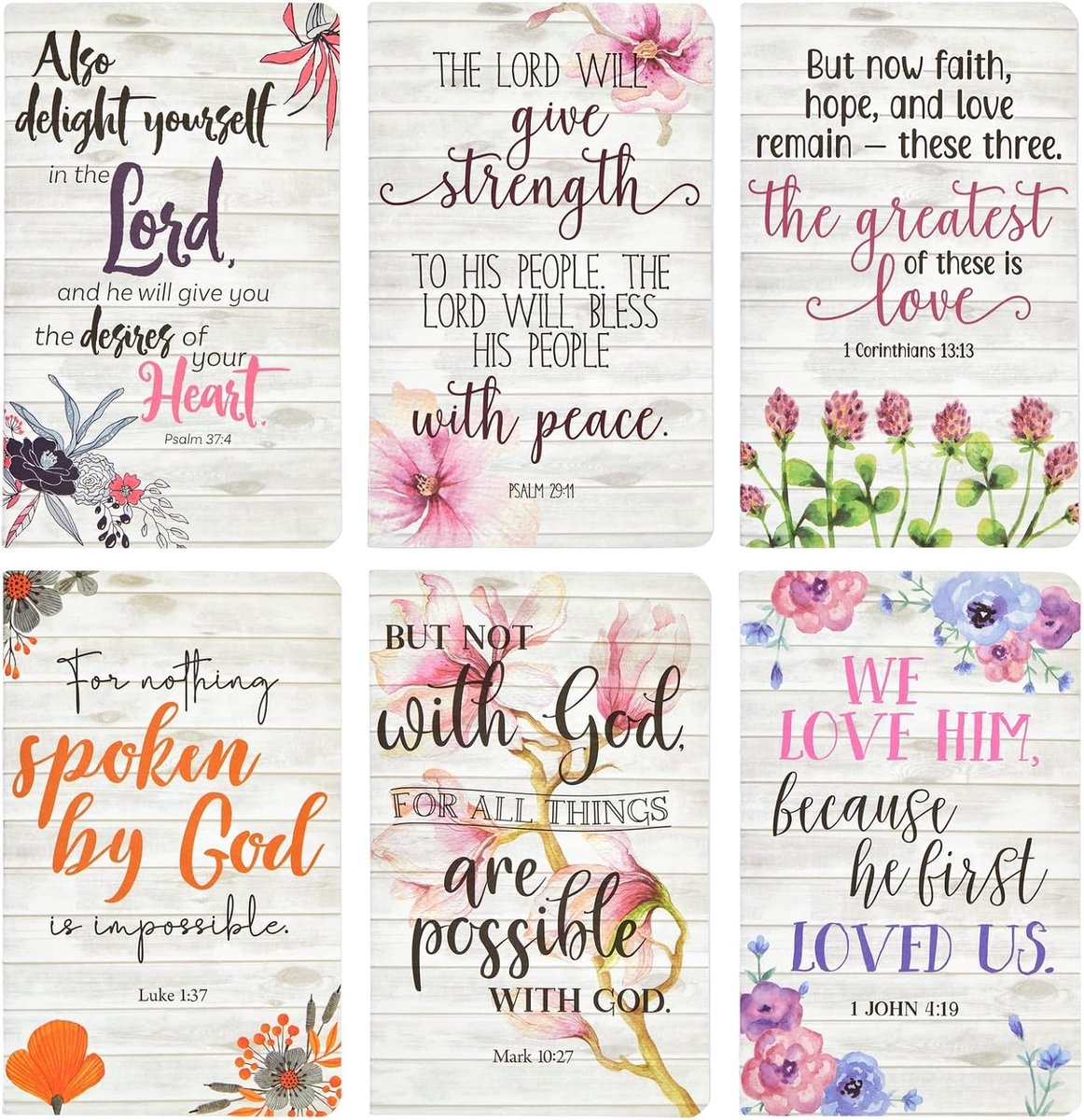 6 Pack 5 x 8 tijdschriften met Full Color Cover - Religieuze citaten