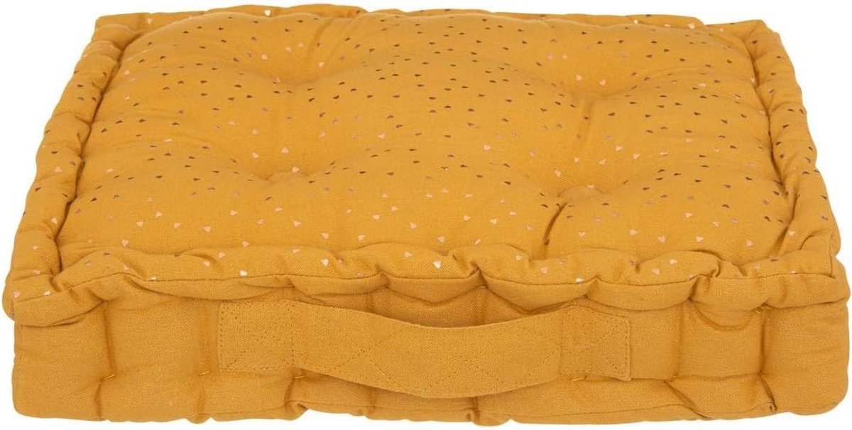 Kind berlingot mosterdgeel 40x40cm - Atmosphera créateur d'intérieur