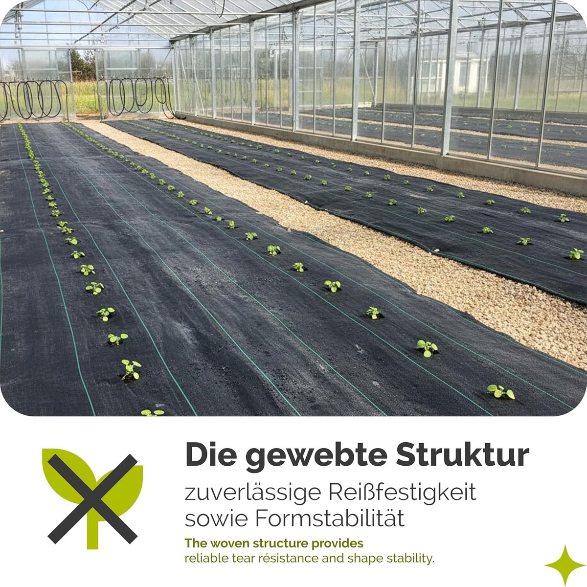 Onkruiddoek 1 x 5 m - Polypropyleen - Waterdoorlatend - Beperkt onkruidgroei - ShopVlot