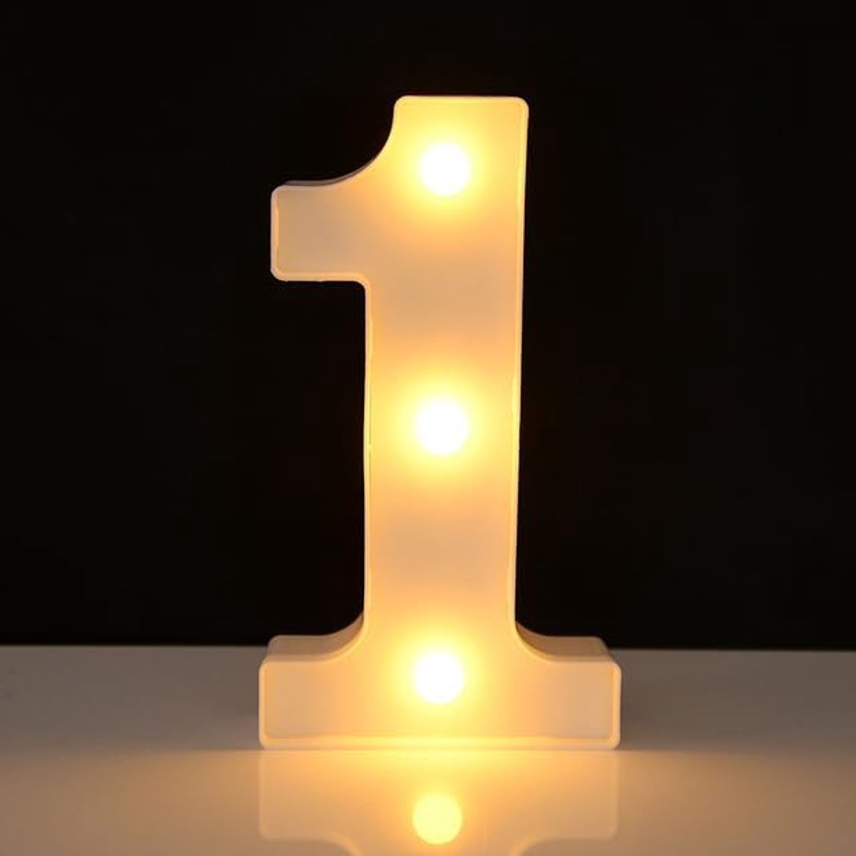 Luminous Digit 1-22cm - White - LED - ShopVlot